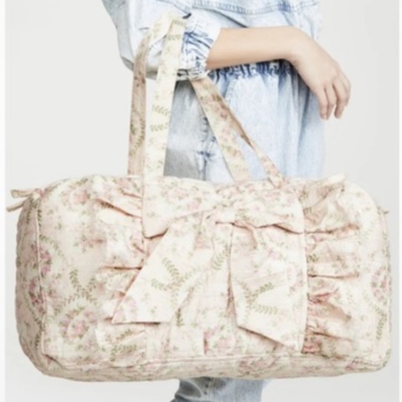 LoveShackFancy Handbags - Rare Loveshackfancy Rose Shelby weekender bag
